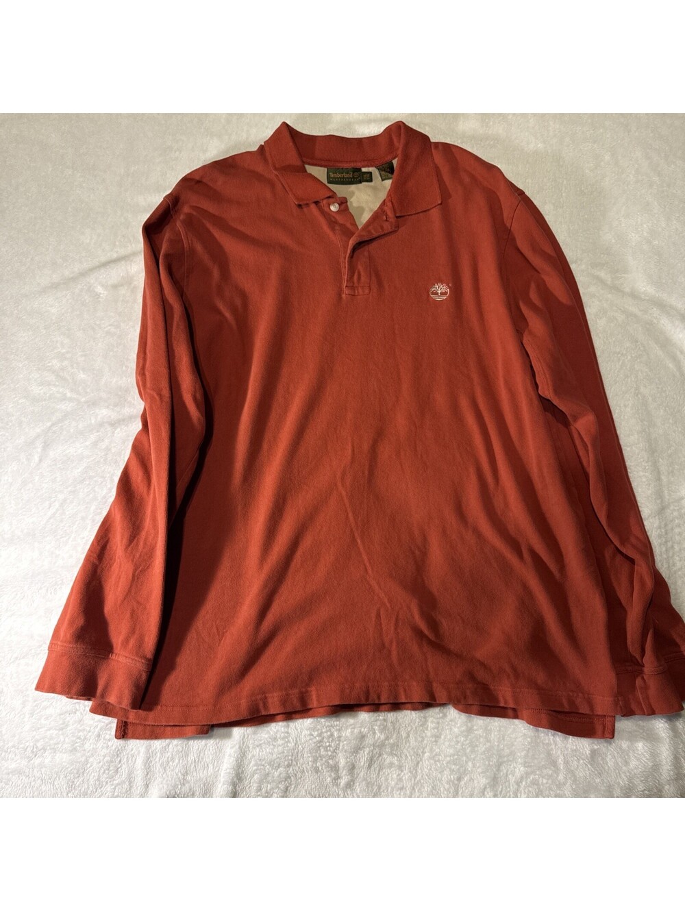 Y2K Timberland Weathergear Pull Over Shirt Red Men’s 2XL Faded Baggy(2003)
